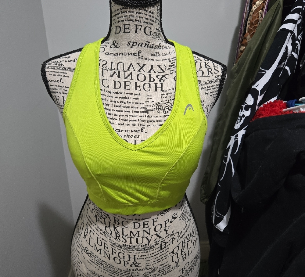 Head Vibrant Yellow Sports Bra Racerback
